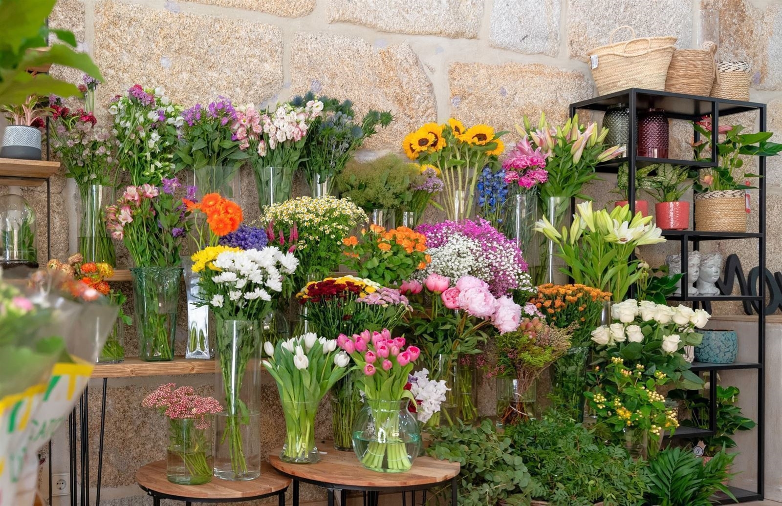 Ramos de flores con color